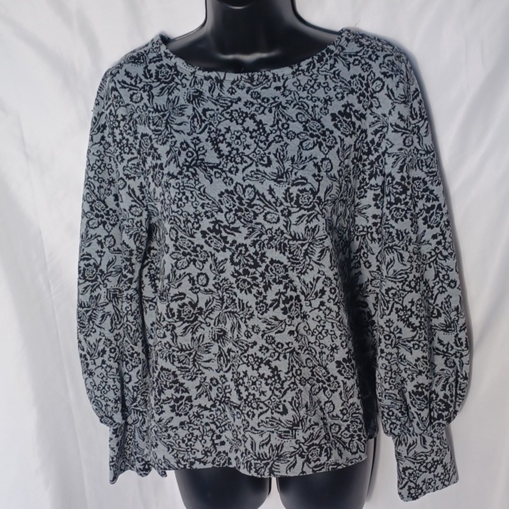 Ophelia Roe long Sleeve Top, black & gray